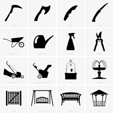 Garden Objects Premium Vector