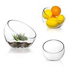 6 Slant Cut Asymmetrical Glass Bowl