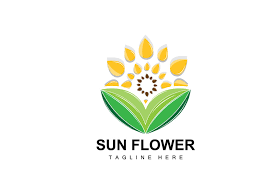 Sunflower Logo Design Ornamental Plant