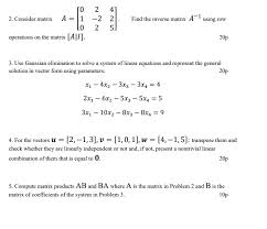 Solved 2 Consider Matrix A 2 2 5