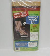 Chaise Lounge Brown Striped Patio