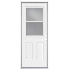 White Prehung Front Exterior Door 44966