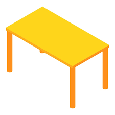 Vector House Table Icon Isometric
