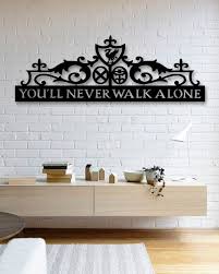 Never Walk Alone Metal Wall Art Sign