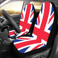 Union Jack Car Seat Covers 2 Pc Uk Flag