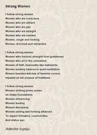 strong women poem by adenike ilupeju