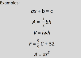 Algebra Unit 1 Expressions Equations