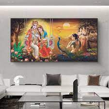 Indian God Radha Krishna Canvas