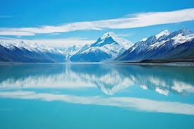 Lake Cook New Zealand Background Calm