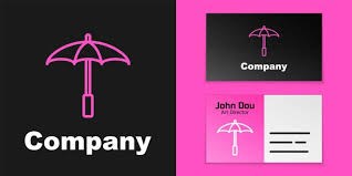 Pink Line Sun Protective Umbrella For