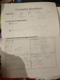 Solved Complex Numbers Imaginary Unit