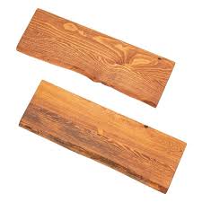 Pipe Decor 24 In Live Edge Wood Shelf Sunset Cedar 2 Pack Wood Only Brown