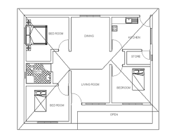 Three Bedroom Small House Plan