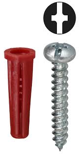12 Red Conical Anchor Kit W Pan Head