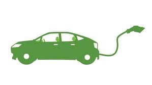 Electric Car Green Color With Cable