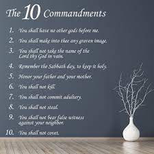 The Ten Commandments Wall Sticker