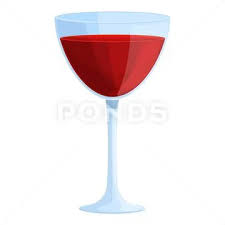 Red Wine Glass Icon Cartoon Vector
