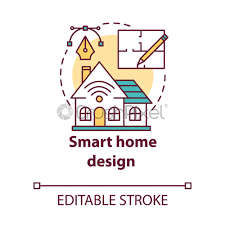 Smart Home Design Concept Icon Modern
