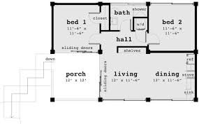 Tiny Vacation House Plan 2 Bed 1