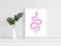 Snake Poster Preppy Wall Art Fun Room