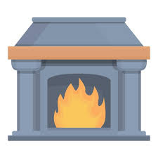 Fireplace Furnace Icon Cartoon Vector