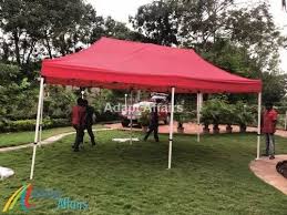 Red Polyester Large Gazebo Tent 10 X