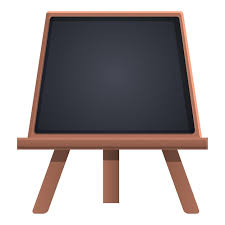 Stand Chalkboard Icon Cartoon Of Stand