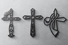 Laser Cut Metal Cross Wall Decor