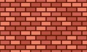 Flat Cartoon Red Brick Wall Background