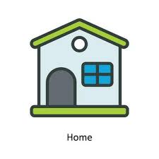 Home Vector Fill Outline Icon Design