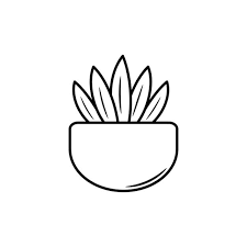 Hand Drawn Pot Plant Icon