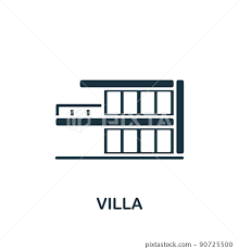 Villa Icon Monochrome Simple Icon For