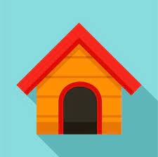 Wood Dog House Vector Icon For Web Design