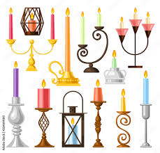 Candle Holder Vector Ilration On