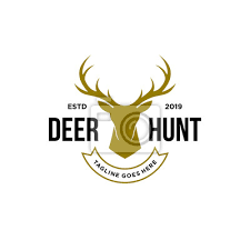 Deer Hunter Logo Badge Emblem Label