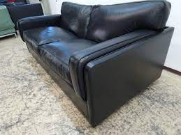 Black Leather Socrates Sofa From