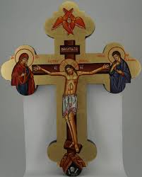 Hand Painted Wall Crucifix Icon
