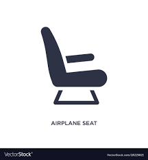 Airplane Seat Icon On White Background