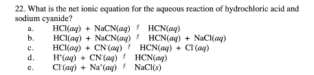 22 What Is The Net Ionic Equation For