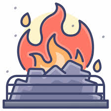 Coal Fire Fireplace Burning Icon