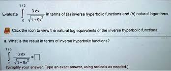 Inverse Hyperbolic Functions