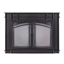 Black Glass Fireplace Doors Fn 5700bl