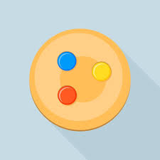 Candy Cookie Icon Flat Ilration Of