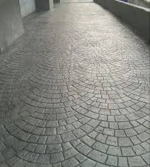 Gray Stamped Concrete Flooring