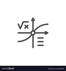 Mathematical Graph Line Icon Royalty
