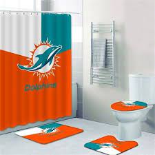 Miami Dolphins 4pcs Bathroom Set Shower