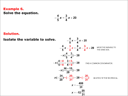 Math Example Solving Equations