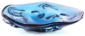 Casa Padrino Luxury Glass Bowl Blue Ø