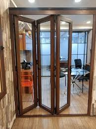 Polished Aluminium Glass Folding Door