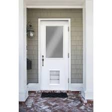 Half Lite White Primed Steel Back Door